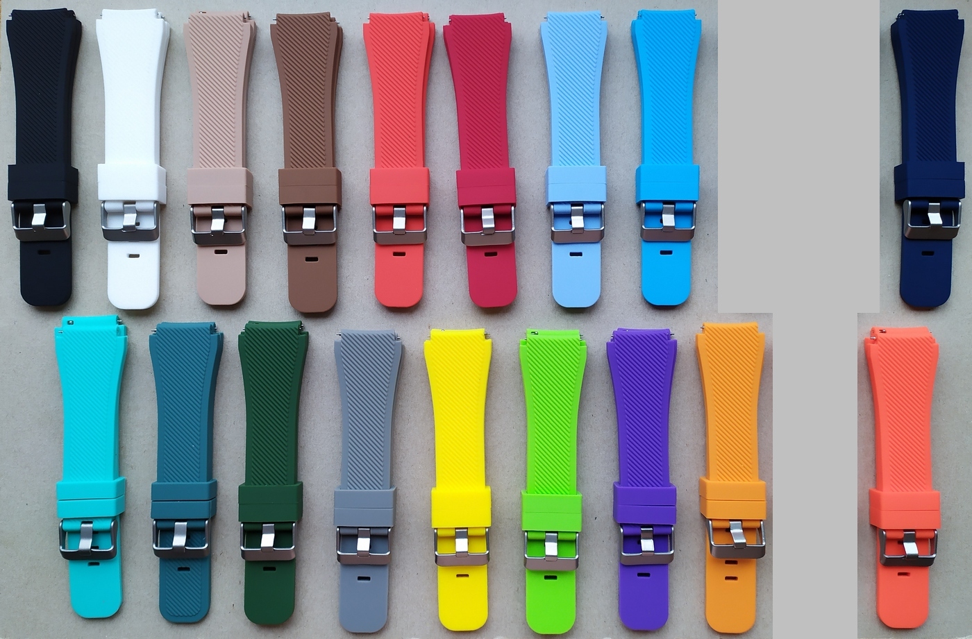 Wholesale Twill Texture Silicone Watch Strap Adjustable Wrist Band ...